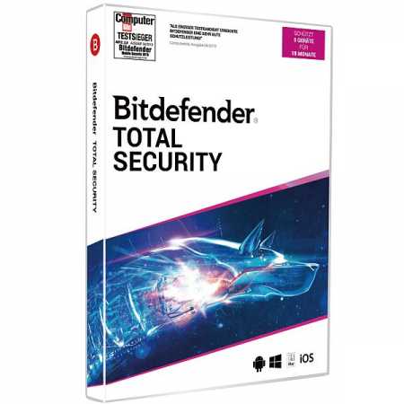 Total Security 2020 Bitdefender Total Security MultiDevice 5 Geräte / 18 Monate günstig