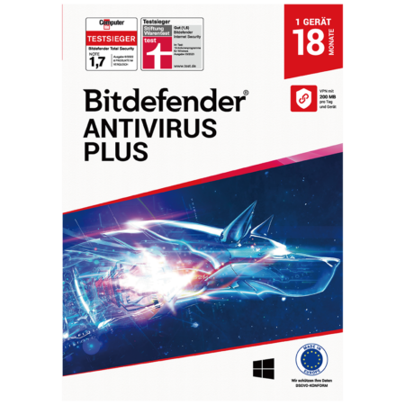 Bitdefender Antivirus Plus 1Gerät / 18 Monate