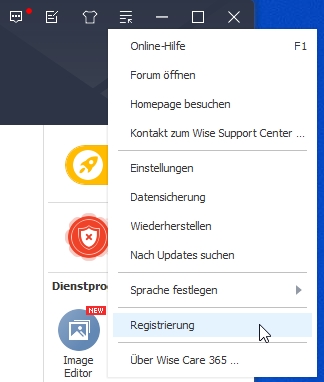 Wise Care 365 - Registrierung - 01